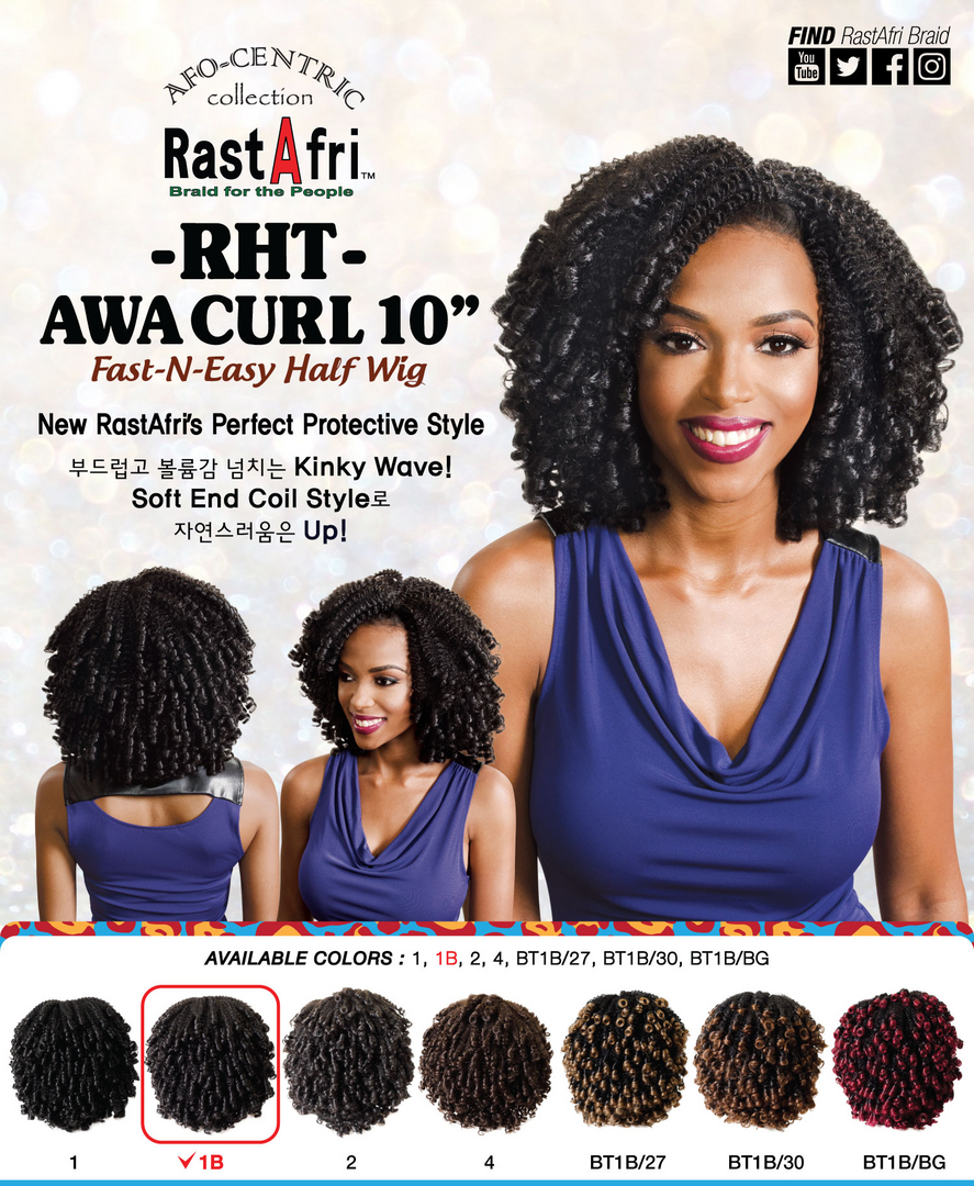 RastAfri Goddess Curl Braid 40 Pre-Stretched Braiding Hair