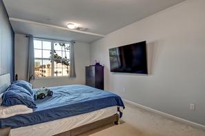 Master bedroom shows window