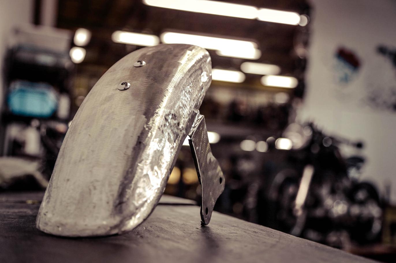 metal work motorcycle fender fabrication