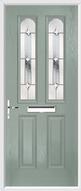 2 Panel 2 Arch Composite Door regal diamond glass