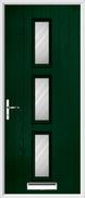 3 Square Composite Door stripes glass