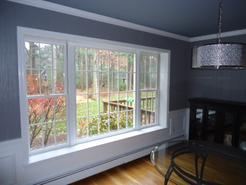 Staircase with wainscoting.