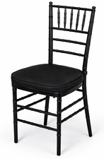 silla tiffany negra madera y resina