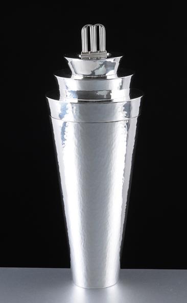 Sterling silver cocktail shaker by Kevin O'Dwyer