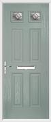 4 Panel 2 Square Composite Door fusion glass
