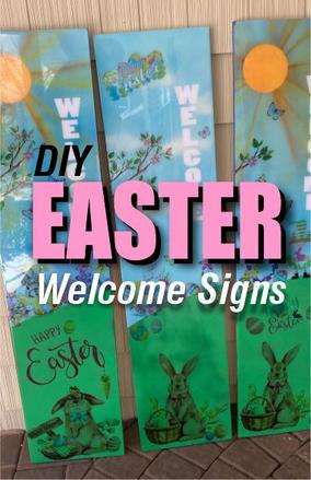 How to Make a DIY Easter Welcome Sign | Easy Craft Project