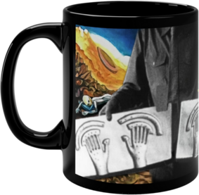 Alien Autopsy Crash Site Black Glossy Mug