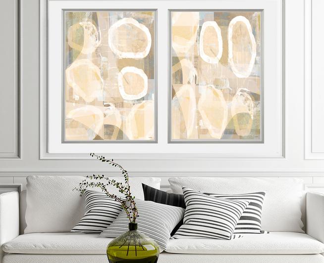 Blue, gray and gold abstract art, #abstract art