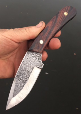 How to make a High Carbon Steel Hunter knife with metal etched blade texture. FREE step by step instructions. www.DIYeasycrafts.com