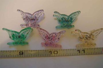 multicolored decorative tiny butterfly plant clips