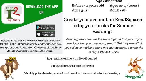 Summer Reading info for teens