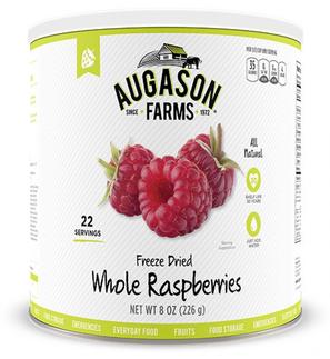 Augason Farms Gluten-Free Freeze-Dried Raspberries #10 Can – 22 Servings
