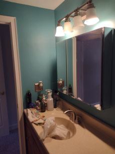 Bathroom after painting.