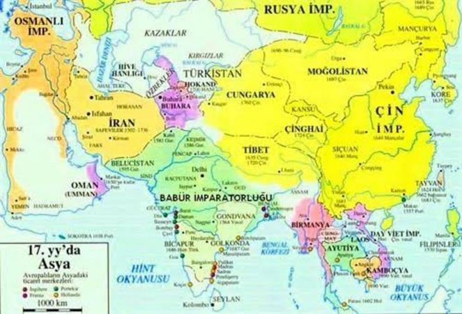 Mughal Empire Map (Babür Empire) - Bahadir Gezer