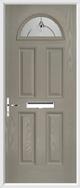 4 Panel 1 Arch Composite Door fusion art glass