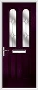 2 Panel 2 Arch Composite Door jewel glass