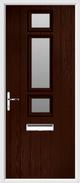 3 Square Strip Composite Door obscure glass