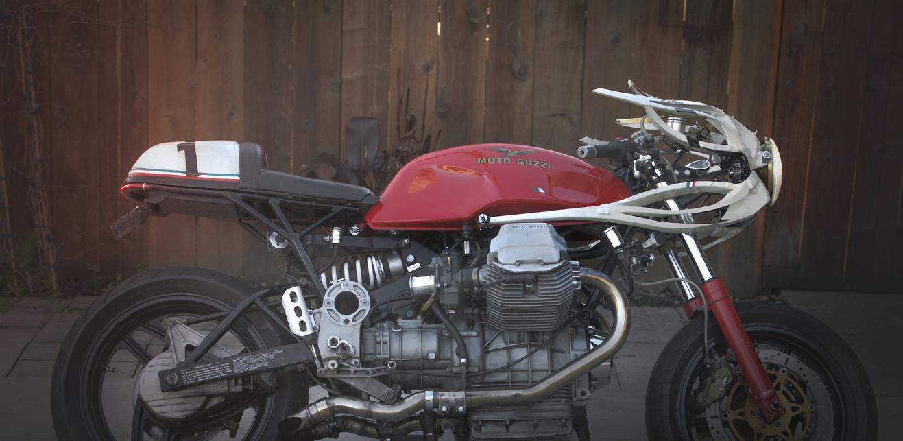 cafe racer concept moto guzzi 3d printed fairings