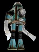 retro robot sculpture art astronaut