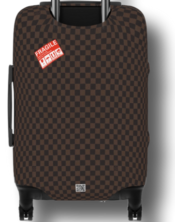 "NOTHING TO DECLARE" Carry On Suitcase Protector. Check Design