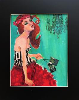 Each painting focuses on how women process emotions, and how that gives them a different experience of the world...women attach their memories to an emotional component. Her decisions and reactions are based on all her memories past and present, including her subconscious ones...therefore...poker face does not come easy… ”Which is where my “Feminine Nature” series meets the drawing board!” - Traci Owens