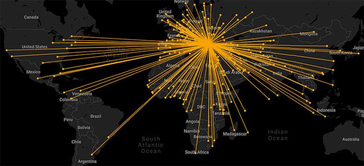 Air connections of Istanbul - Bahadir Gezer