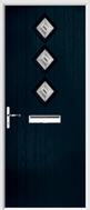 3 Diamond Composite Door fusion art glass