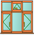 Style 64 oak window