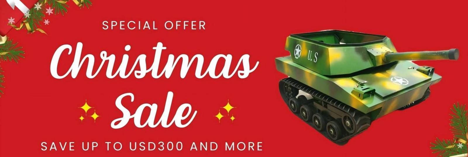 Kids ride on tank Christmas gift