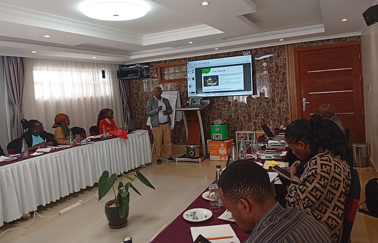 EOC-DICAC delegate presents during the opening workshop