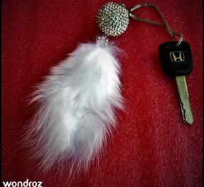 Crystal Fur Hanging for Car Key Purse