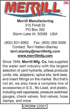 Merrill Manufacturing, Water Well Accessories