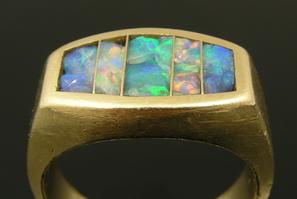 Opal inlay jewelry repair by The Hileman Collection