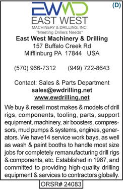 East West Machinery & Drilling, EWMD, Rigs