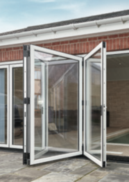 Aluminium bifold door open