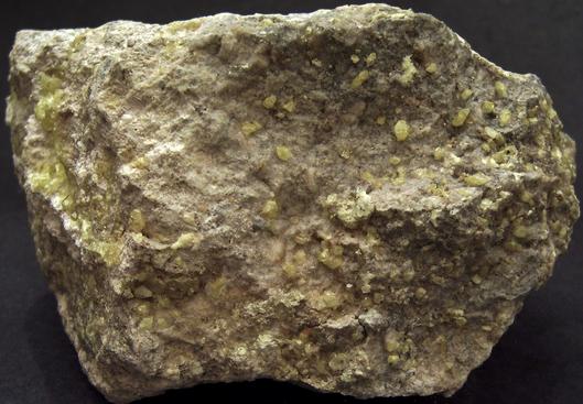SULFUR, ALUM-K, fluorescent GYPSUM - El Desierto Mine, San Pablo de Napa, Daniel Campos Province, Potosi Department, Bolivia