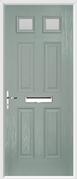 4 Panel 2 Square Composite Door obscure glass