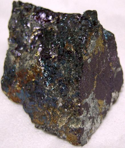 Iridescent metallic Bornite, Chalcopyrite, quartz, Butte, Butte District (Summit Valley District), Silver Bow County, Montana, USA