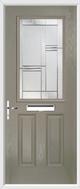 2 Panel 1 Square Composite Door regal corenet glass