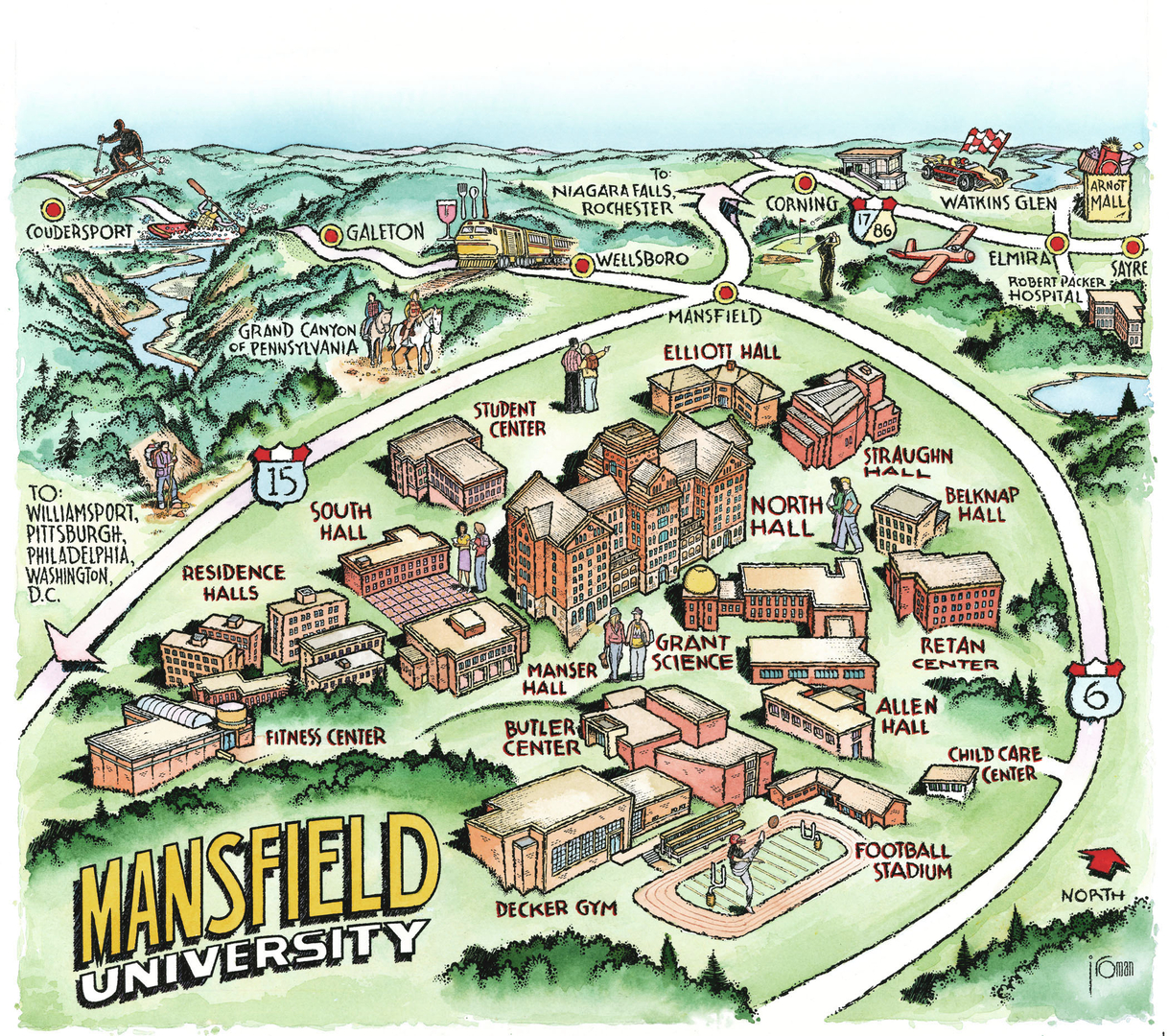 Bentley University Campus Map - World Map Gray