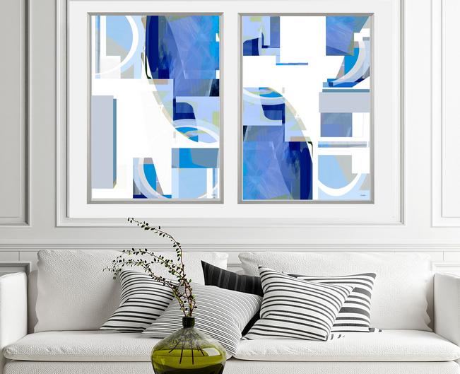 Geometric Art, #abstract art, #geometric, #blue art, #wallart, #design, #dubois art, #modern Art