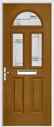 2 Panel 2 Square 1 Arch Composite Door regal corenet glass