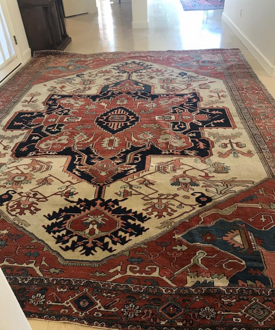 antique persian serapi rug
