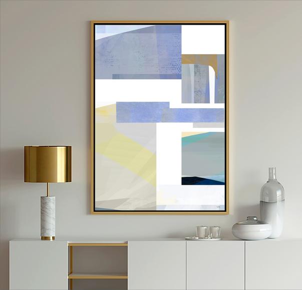 Blue and white multicolor #abstract art, #blue art, #wallart, #dubois art, #modern Art