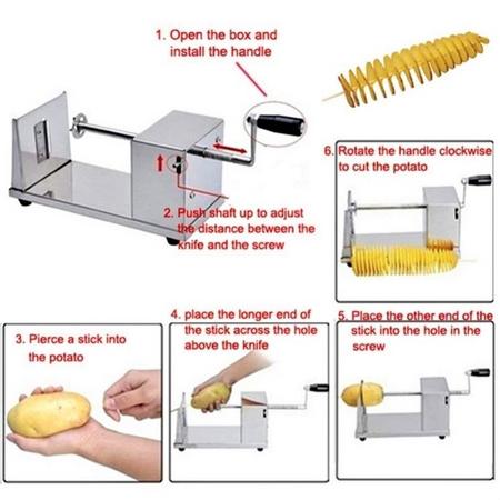 Spiral Potato Chips Cutter in Pakistan Stainless Steel Tower Tornado Lays Round Spring Slicer how To Use Method