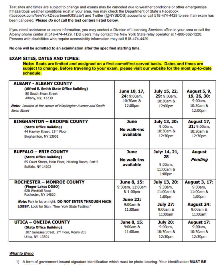 NY Notary Exam Schedule Prep