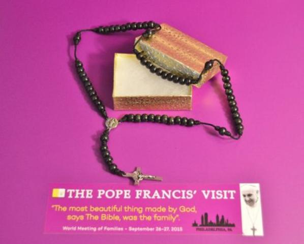 saint benedict wood black rosary blessed by pope francis