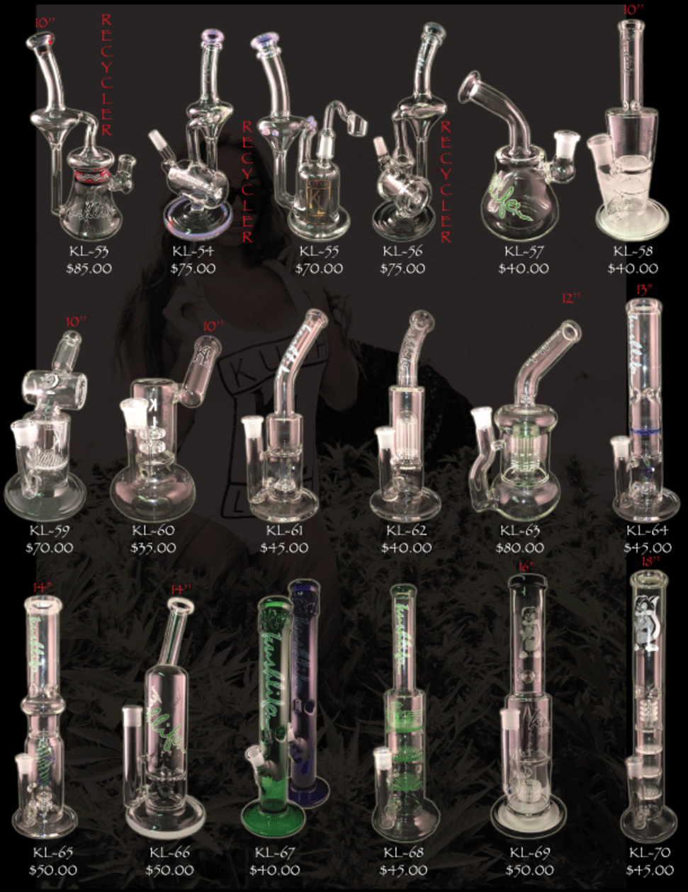 KUSH LIFE Glass Water Pipes