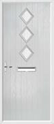 3 Diamond Composite Door stripes glass