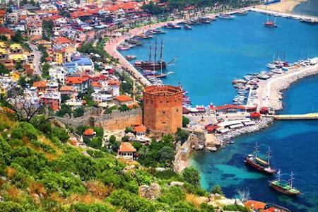 Alanya Turkey fortress Turkish stronghold on Mediterranean